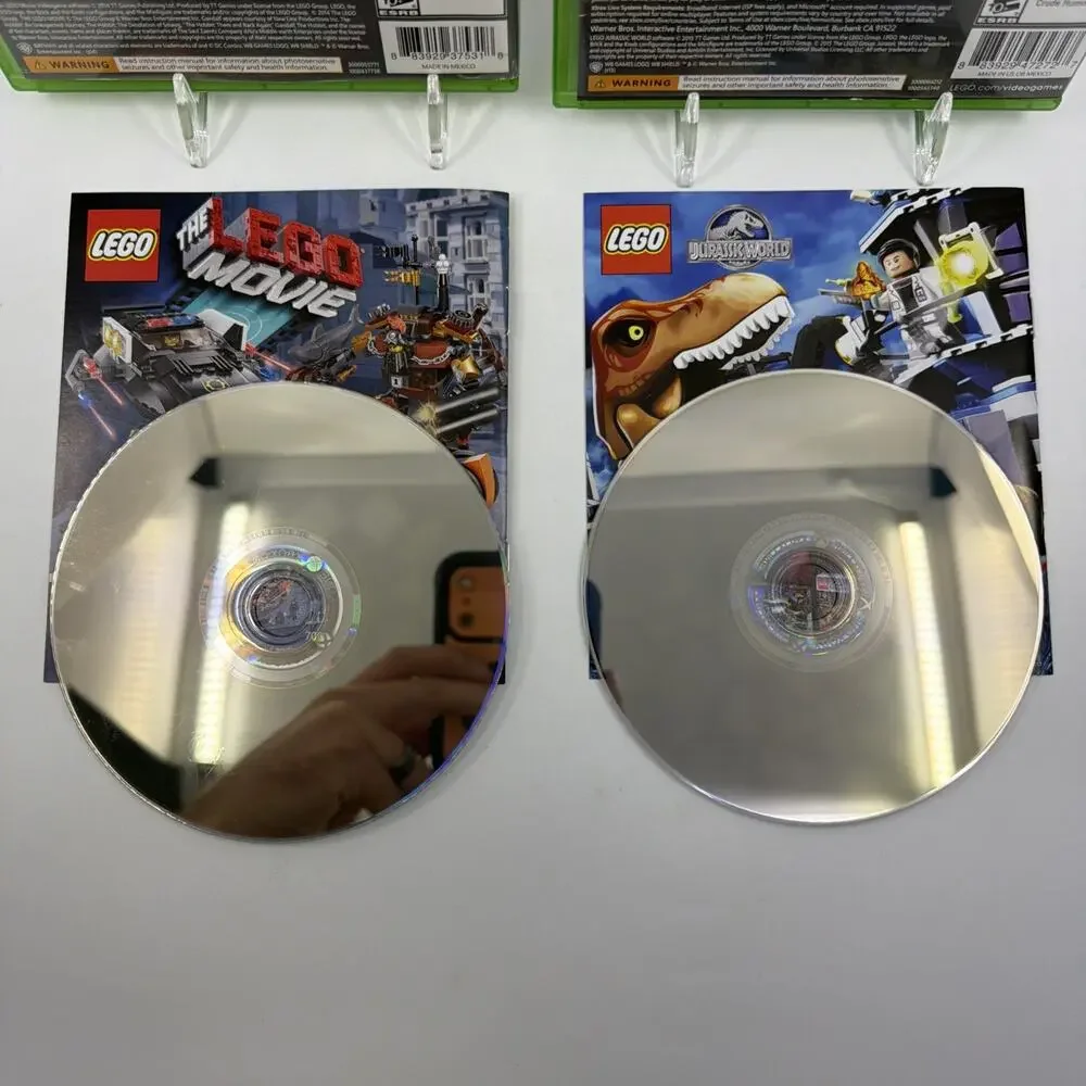 Xbox One LEGO Game Lot of 2 LEGO Movie Video Game & Jurassic World CIB Tested